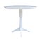 International Concepts Round 36 in Rd Top Pedestal Table, 12 in Leaf, 40.9 inH, Adjustable Height, White, 36 in W, 48 in L K08-36RXT-27B-6B-2 - alternate 8
